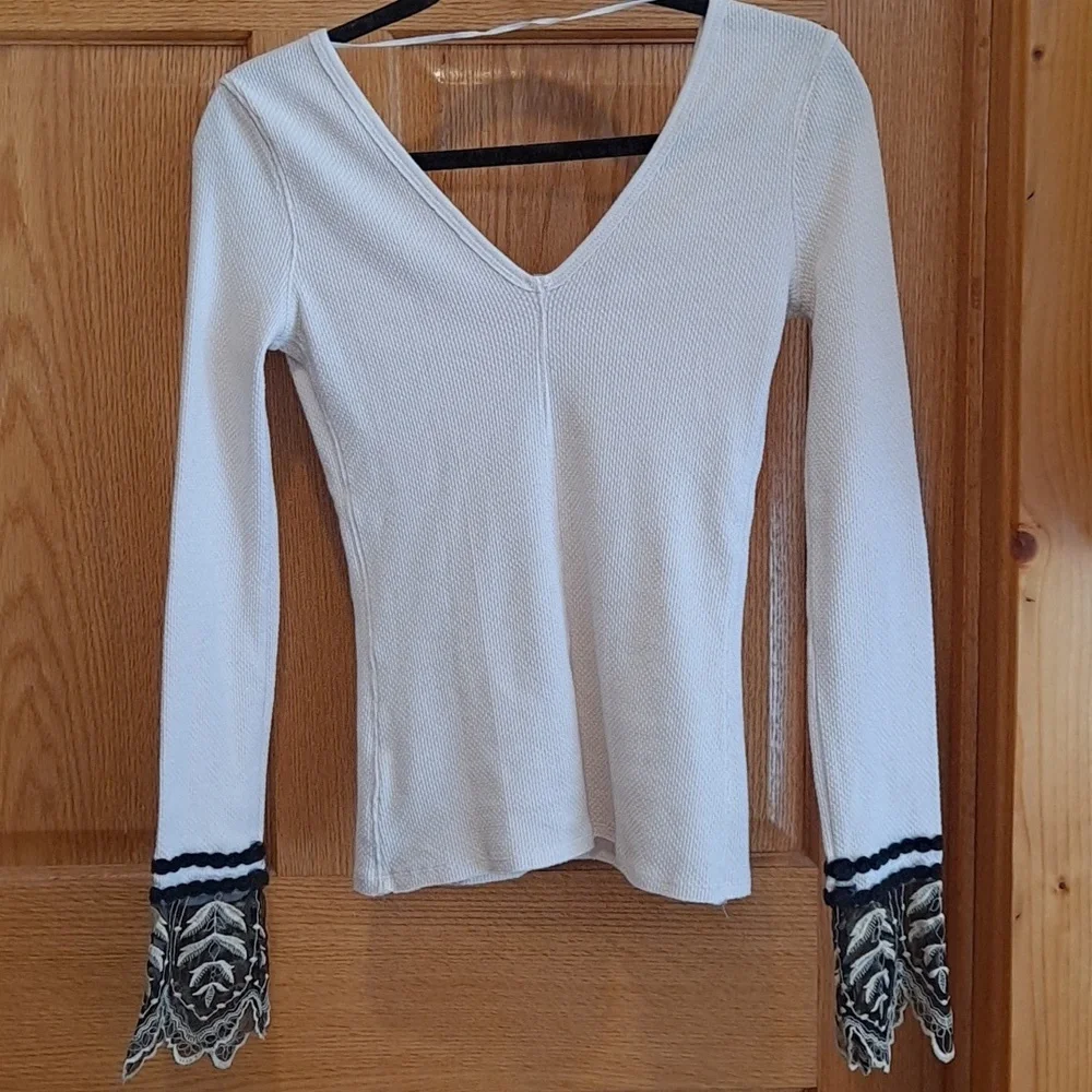 Free People We The Free Last Dance Thermal Top- Off White